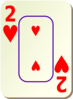 Bordered Two Of Hearts Clip Art